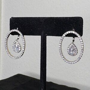 Luxury Sparkle Oval Earrings – Crystal Teardrop Drops